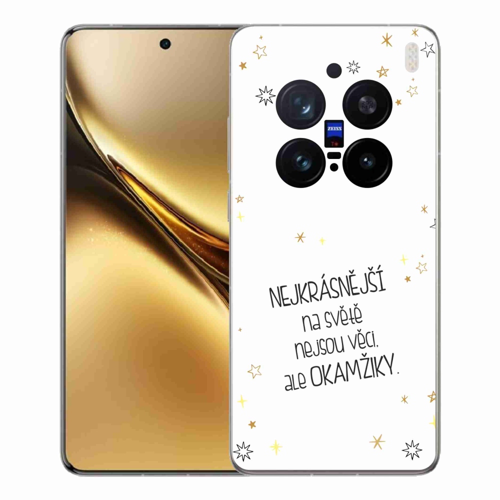 Gélový kryt mmCase na Vivo X200 Pro 5G - citát 4 biele pozadie