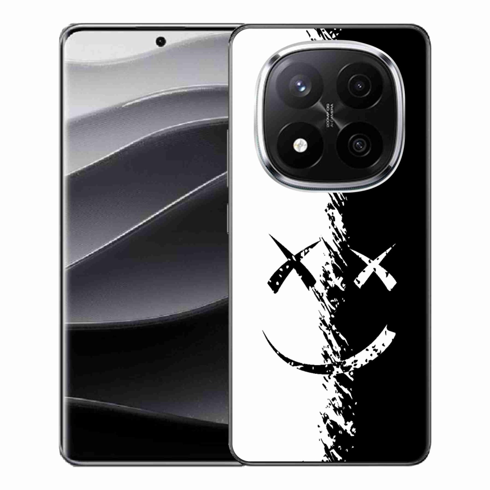 Gélový kryt mmCase na Xiaomi Redmi Note 14 Pro+ 5G - čiernobiely smajlík