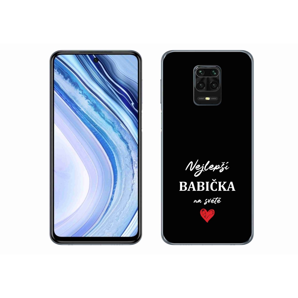 Gélový kryt mmCase na Xiaomi Redmi Note 9S - najlepšia babička 1 čierne pozadie