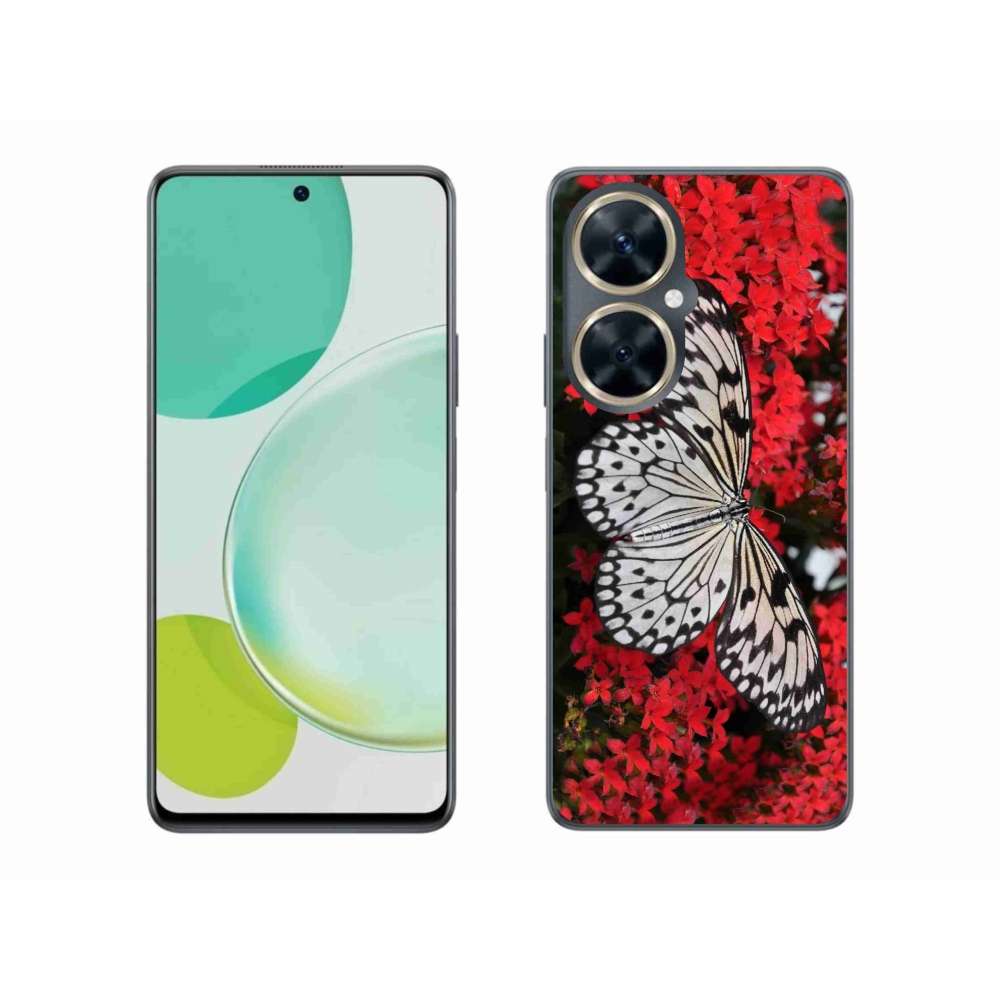 Gélový kryt mmCase na Huawei Nova 11i - čiernobiely motýľ 1