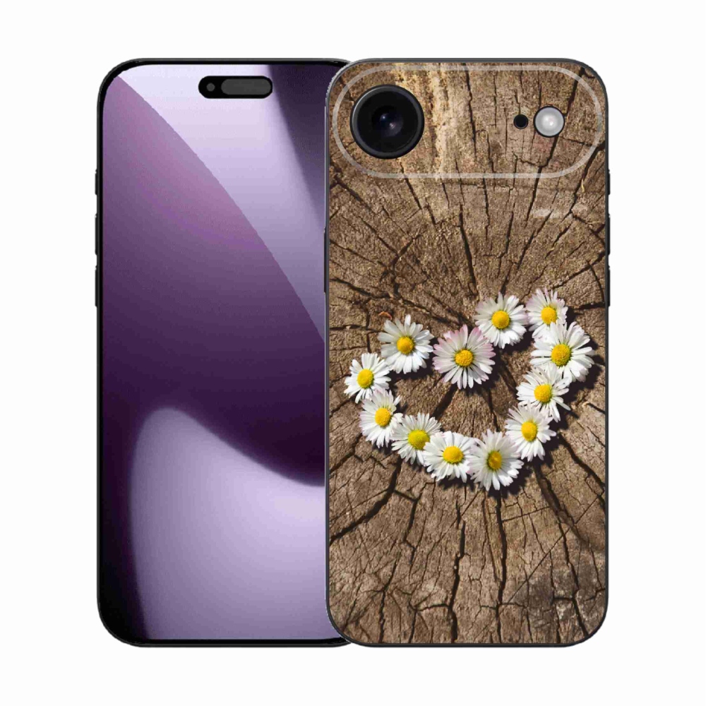 Gélový kryt mmCase na iPhone 17 Air - srdce z margaréty