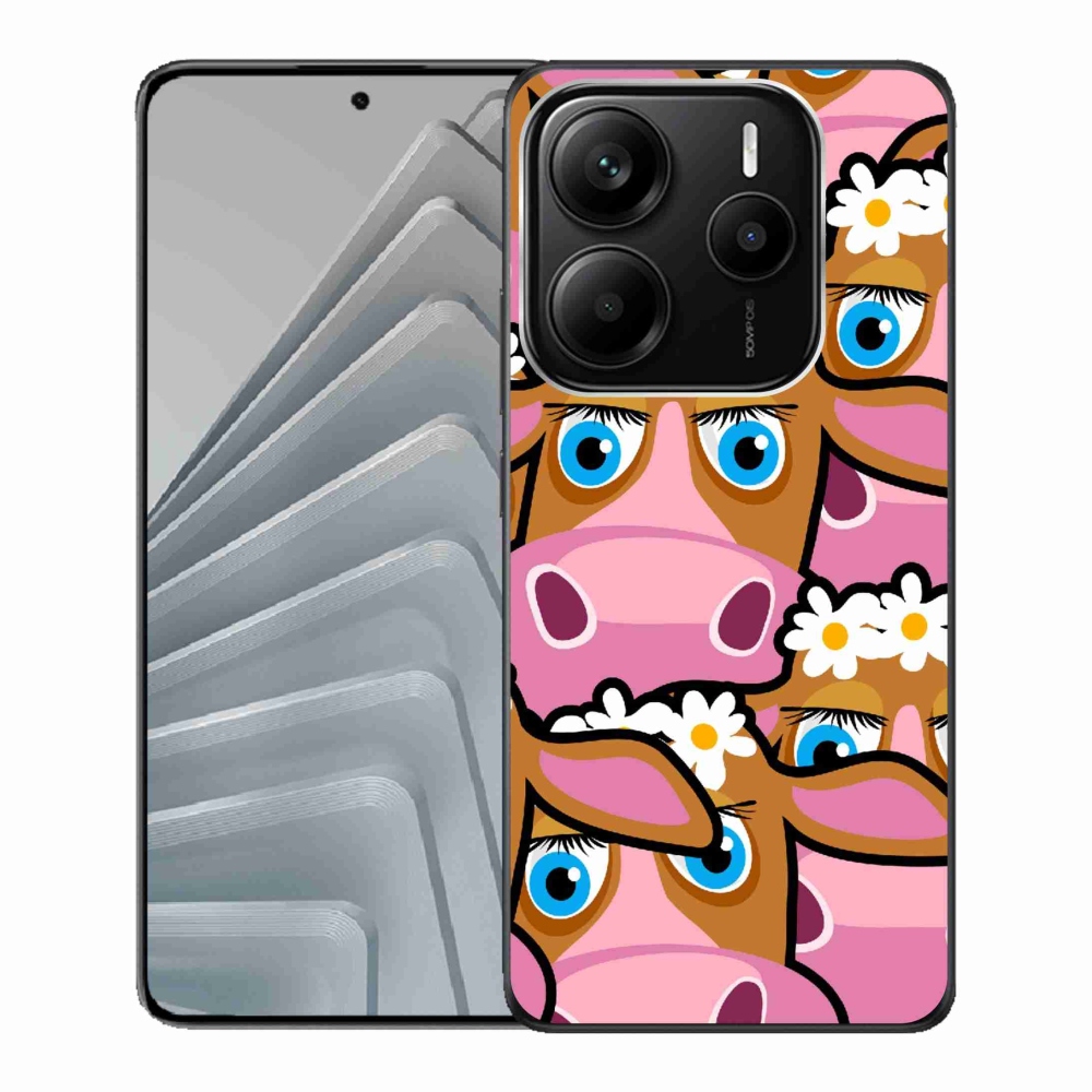 Gélový kryt mmCase na Xiaomi Redmi Note 14 5G - kreslené kravičky
