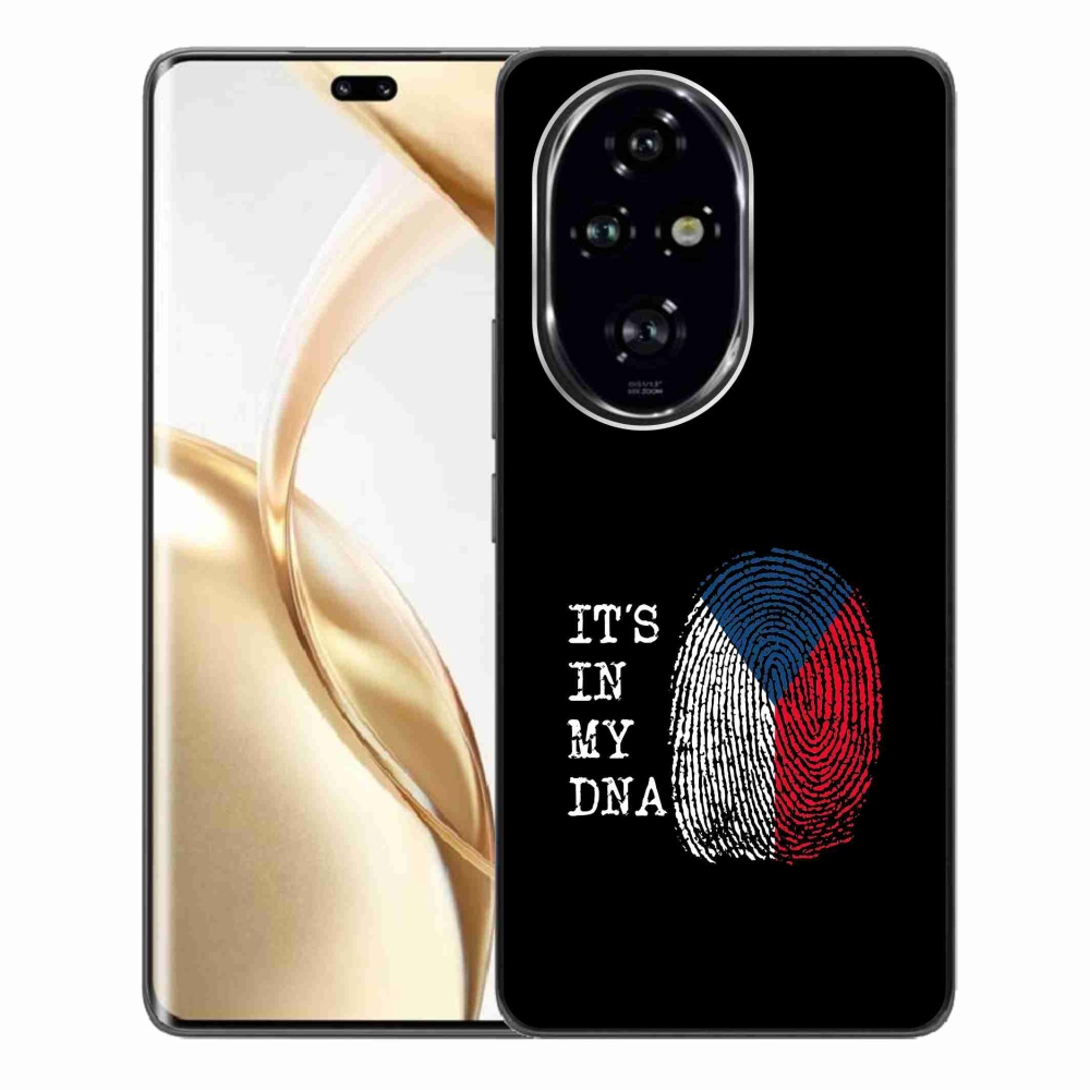 Gélový kryt mmCase na Honor 200 Pro 5G - vlajka odtlačok prsta čierne pozadie