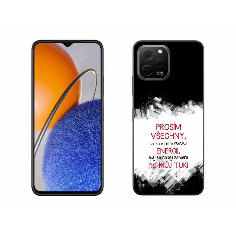 Gélový kryt mmCase na Huawei Nova Y61 - vtipný text 1 červený