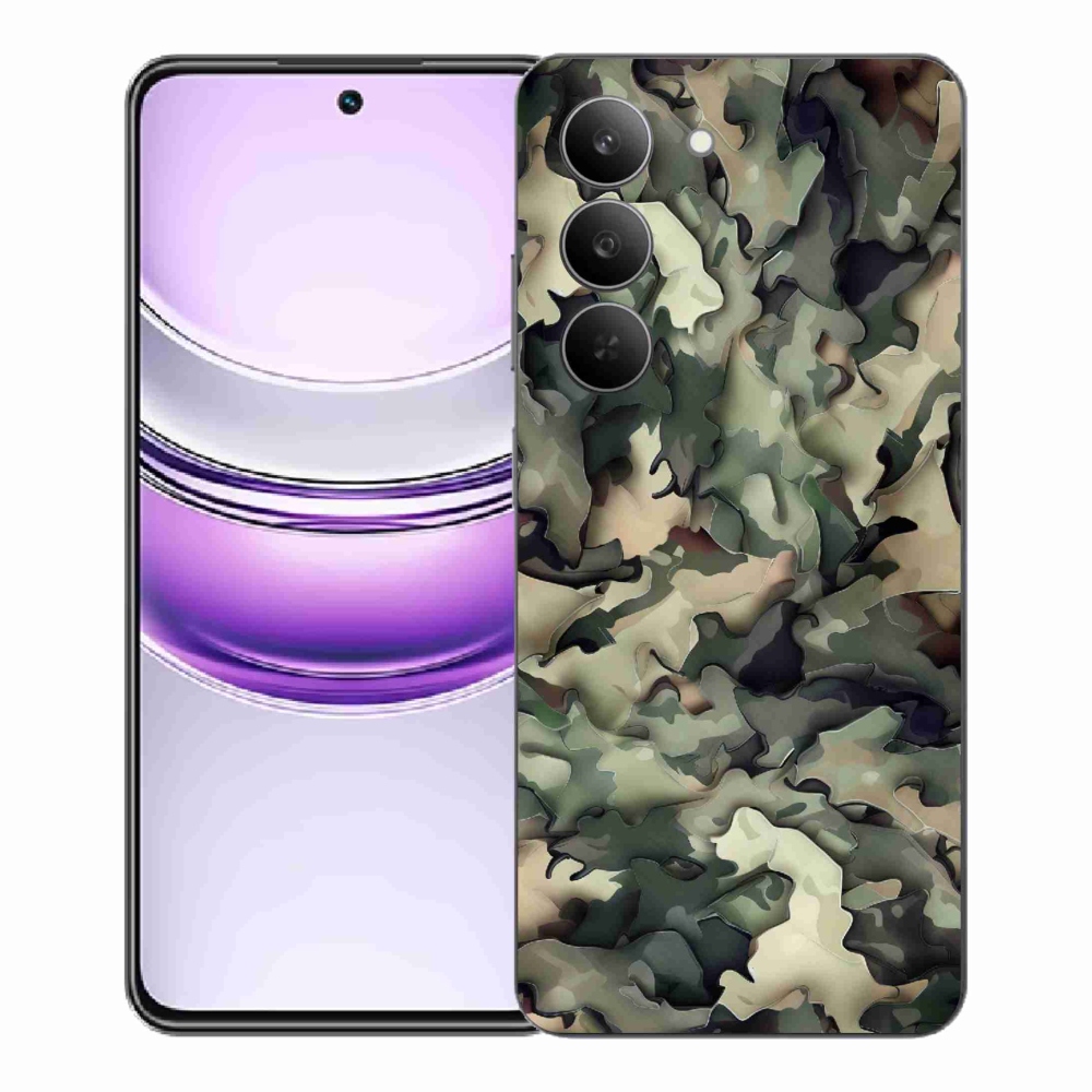 Gélový kryt mmCase na Realme 14x 5G - maskáčový vzor 9