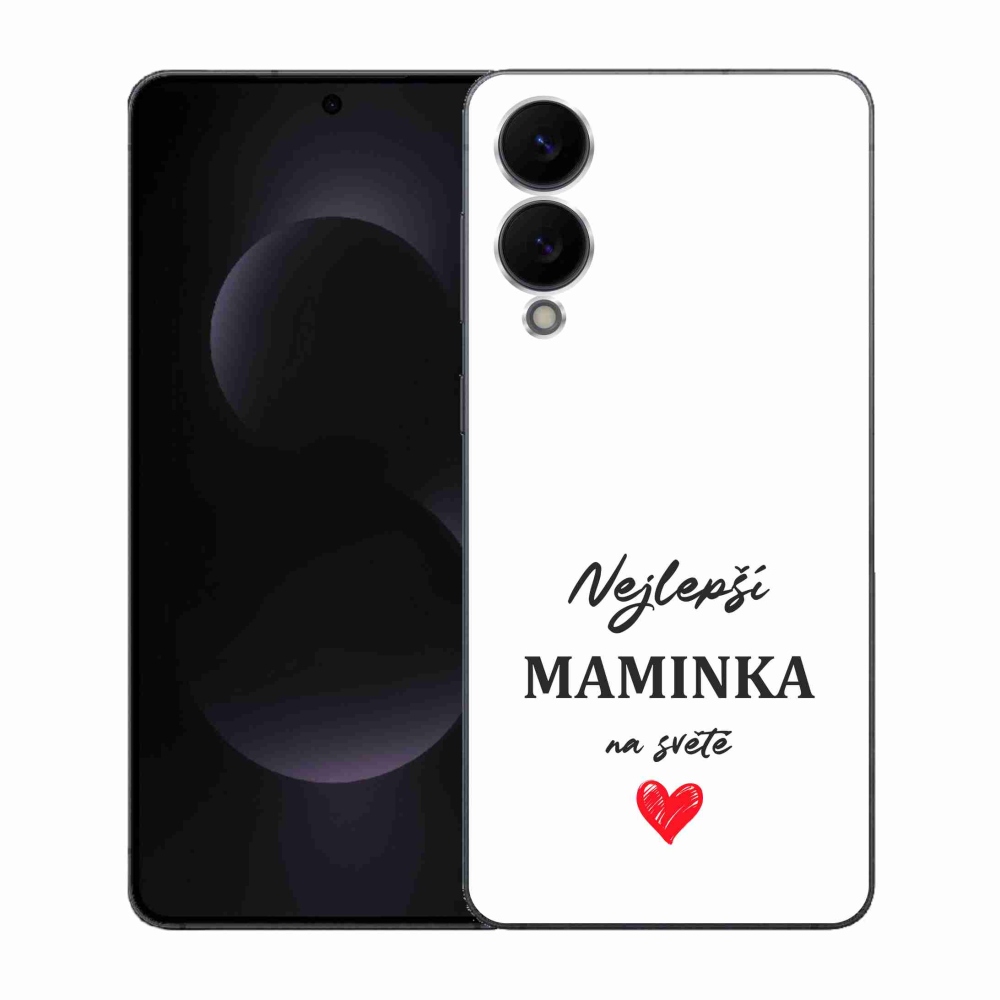 Gélový kryt mmCase na Samsung Galaxy S25 Edge - najlepšia mamička 1 biele pozadie