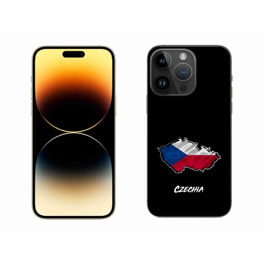 Gélový kryt mmCase na iPhone 14 Pro Max 6.7 - Czechia čierne pozadie