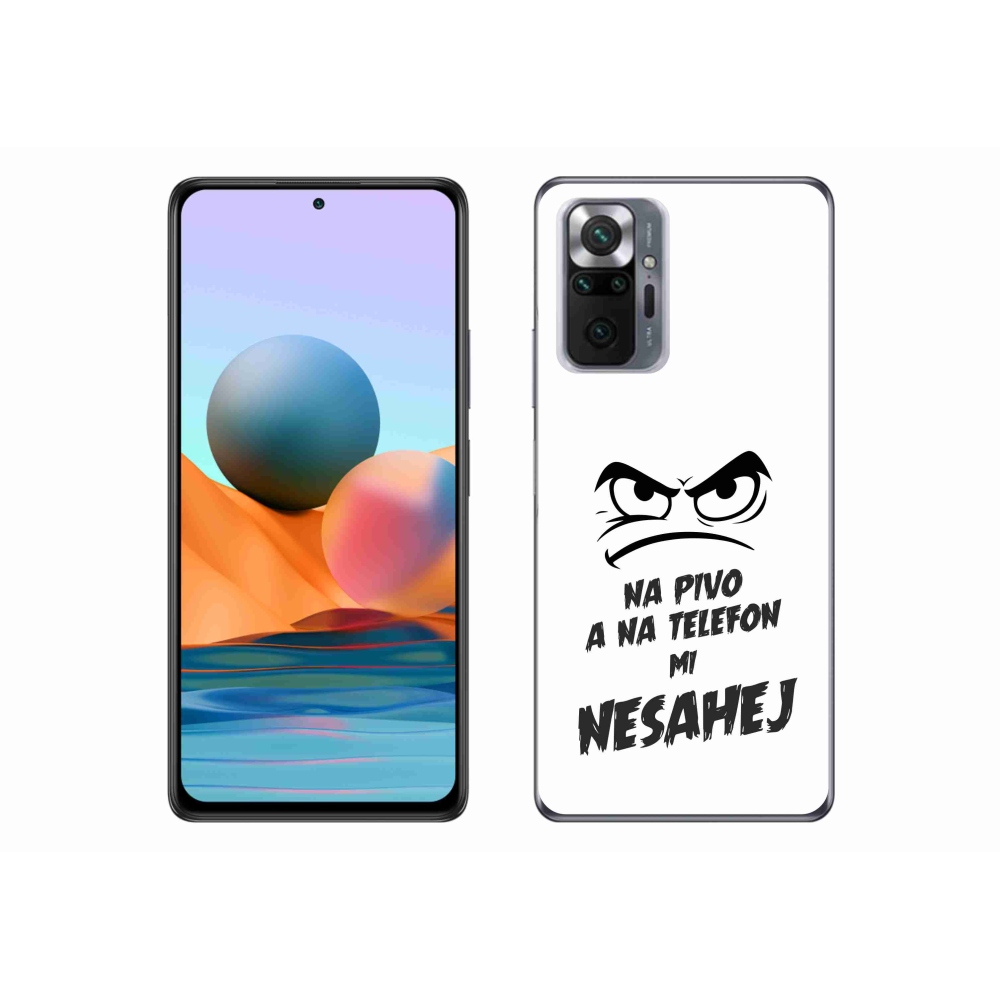Gélový kryt mmCase na Xiaomi Redmi Note 10 Pro - pivný motív 2 biele pozadie