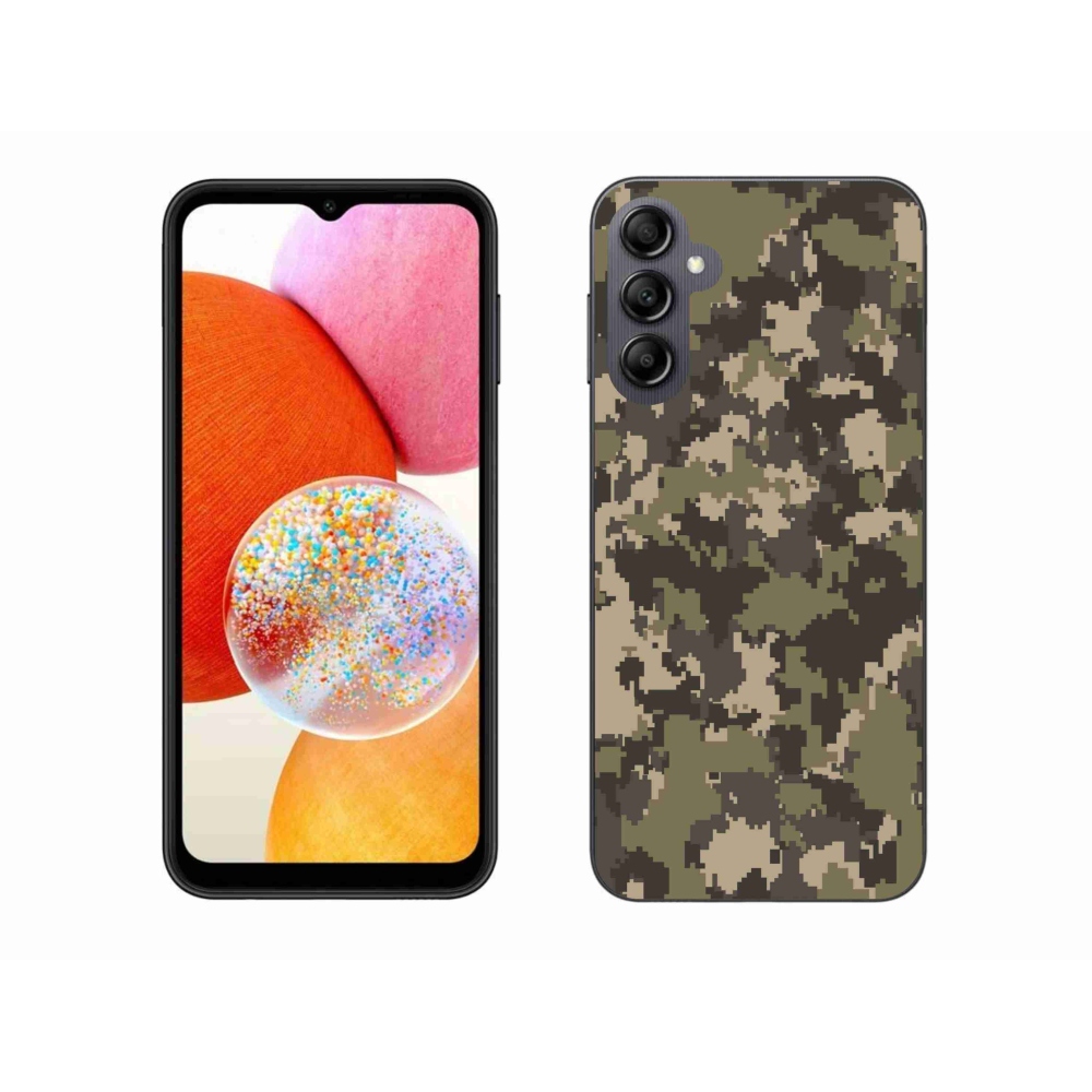 Gélový kryt mmCase na Samsung Galaxy A14 4G/5G - maskáčový vzor 12