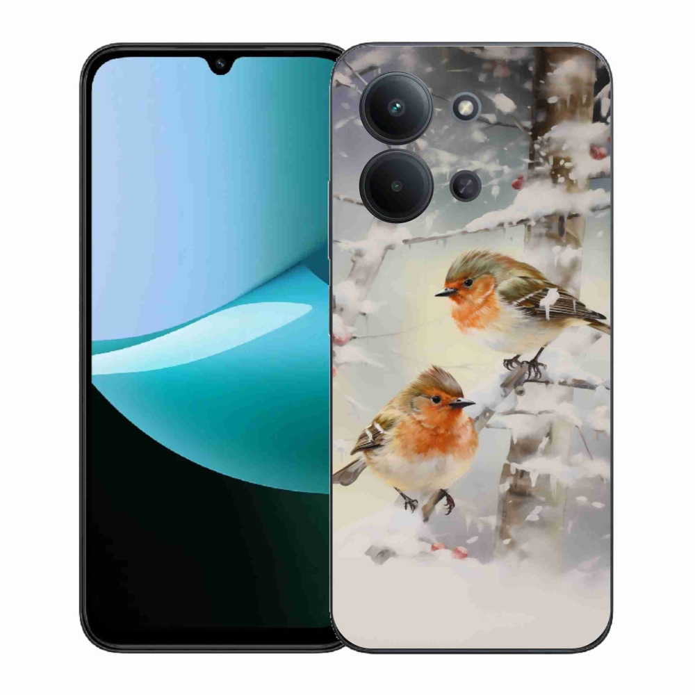 Gélový kryt mmCase na Xiaomi Redmi 15C 4G (171mm)/Poco C85 4G (171mm) - vtáčiky v zime