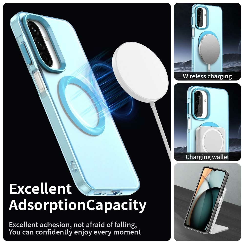Candy gélový obal s MagSafe na Samsung Galaxy A17 5G - modrý