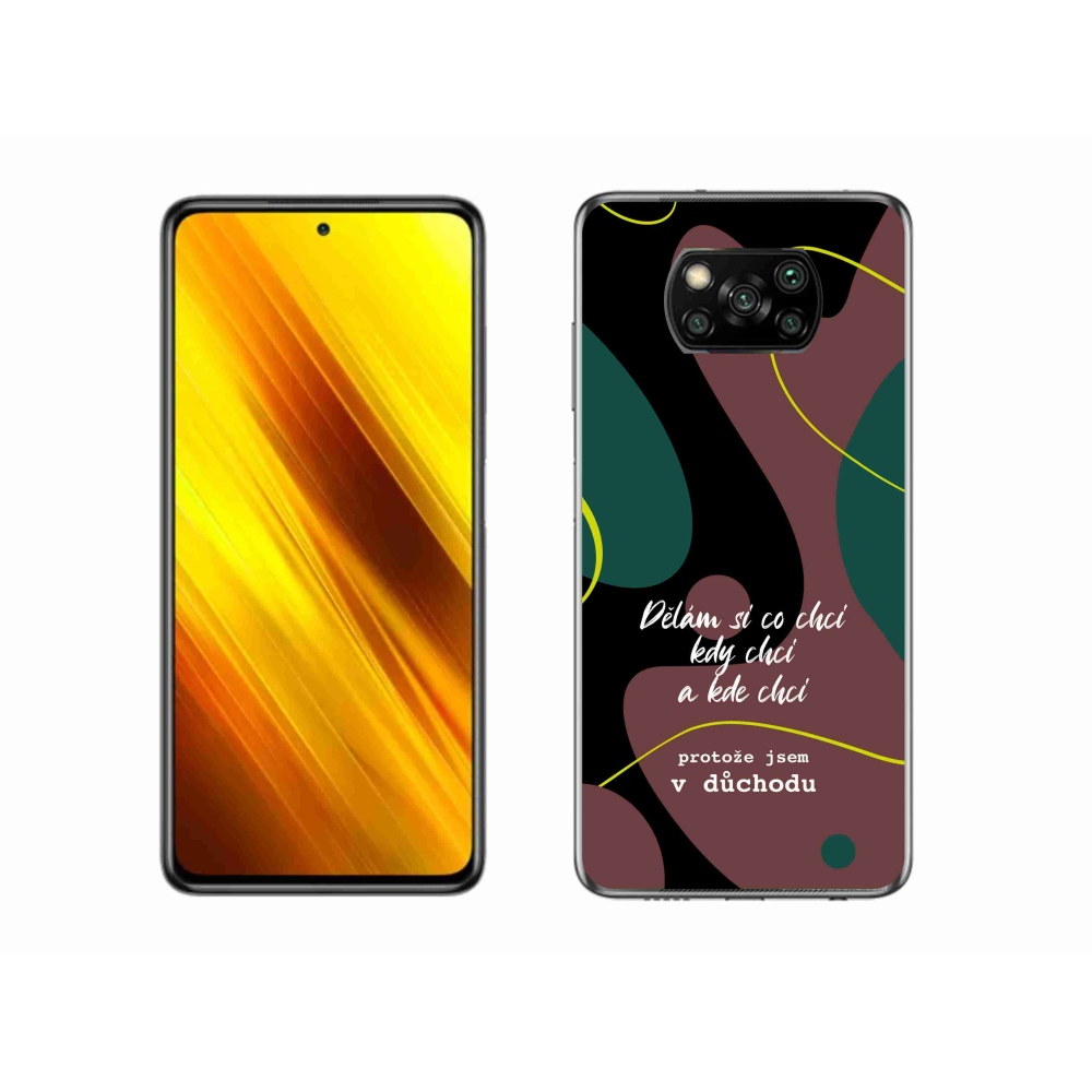 Gélový kryt mmCase na Xiaomi Poco X3 Pro - vtipný text 10 čierne pozadie