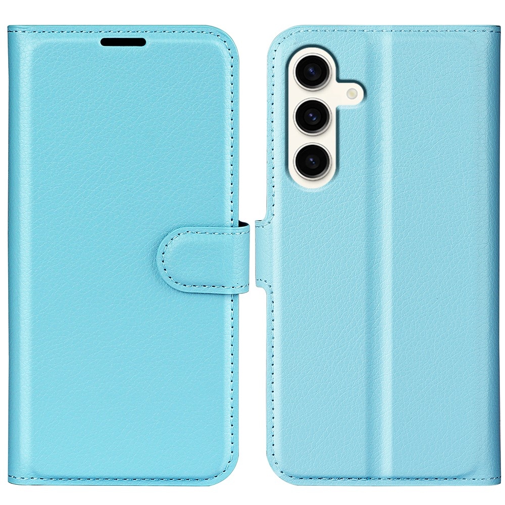 Litchi knižkové púzdro na Samsung Galaxy S24+ - modré