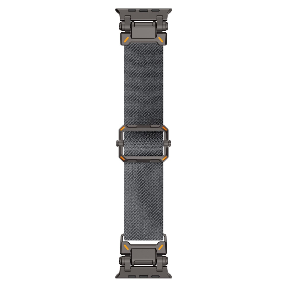 Metal nylonový remienok na Apple Watch Ultra/Ultra 2 49mm/SE/SE 2022/2023 44mm/10 46mm/9/8/7 45mm/6/5/4 44mm/3/2/1 42 mm - sivý