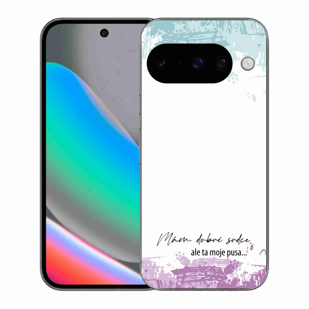 Gélový kryt mmCase na Google Pixel 10 - vtipný text 3 biele pozadie