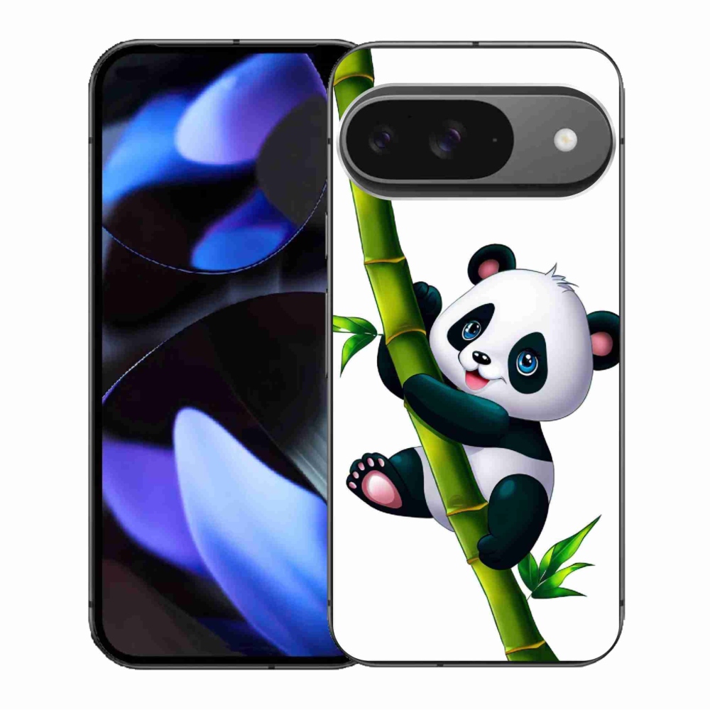 Gélový kryt mmCase na Google Pixel 9/9 Pro - panda na bambuse