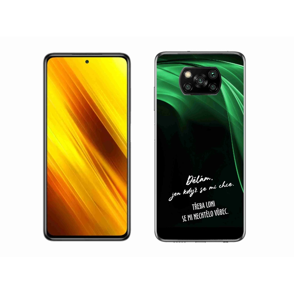 Gélový kryt mmCase na Xiaomi Poco X3 Pro - vtipný text 12 čierne pozadie