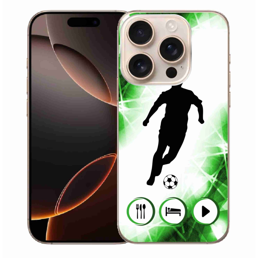 Gélový kryt mmCase na iPhone 16 Pro Max - futbalista