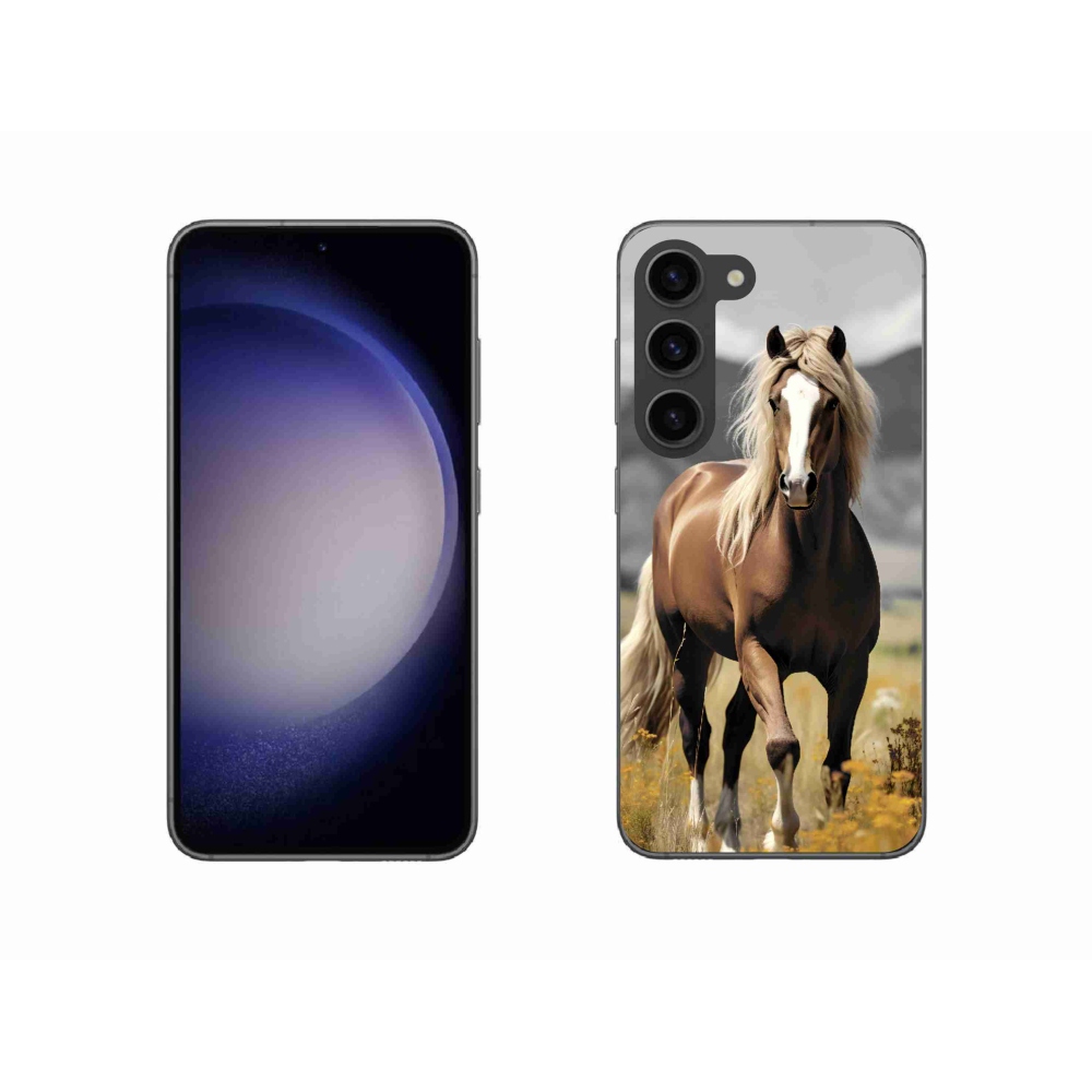 Gélový kryt mmCase na Samsung Galaxy S23 5G - hnedý kôň 1