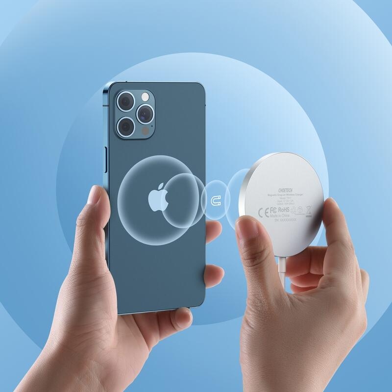 Nabíjačka Choetech (T517-F) s MagSafe + sieťový adaptér - biela