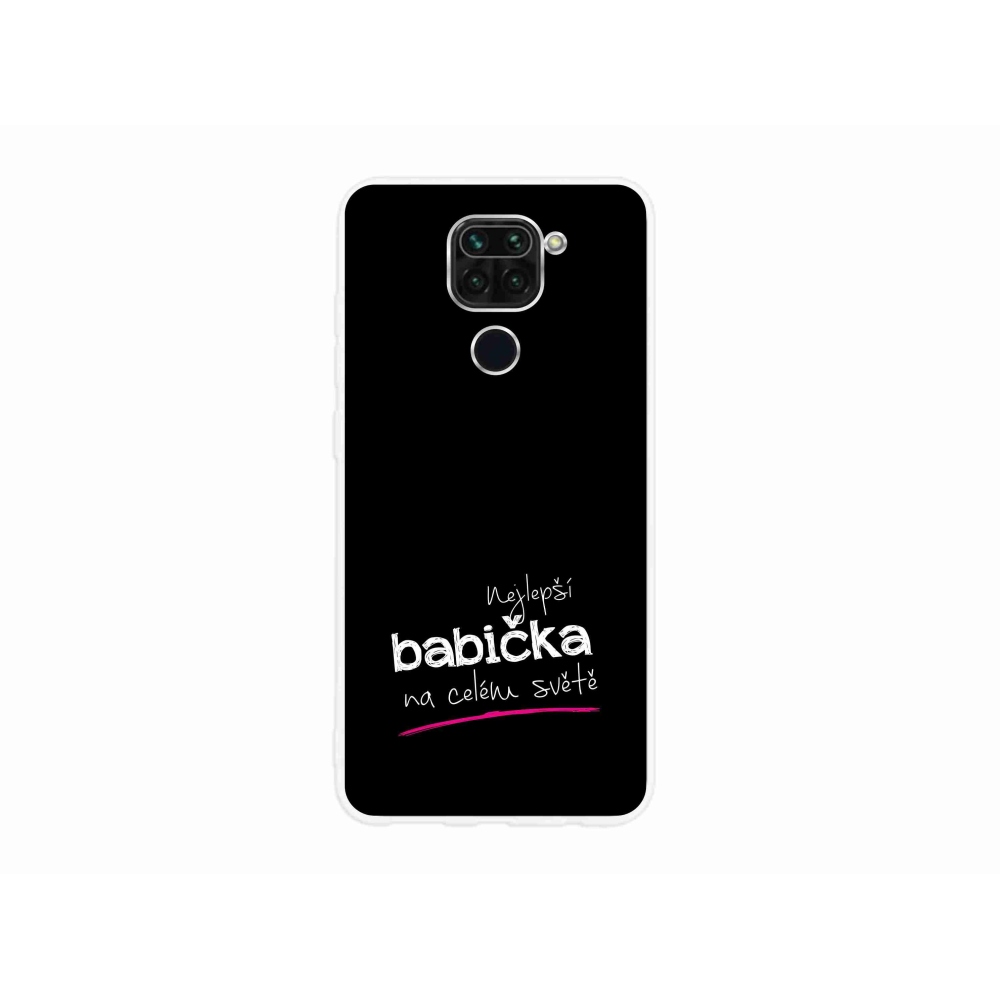 Gélový kryt mmCase na Xiaomi Redmi Note 9 - najlepšia babička 4 čierne pozadie