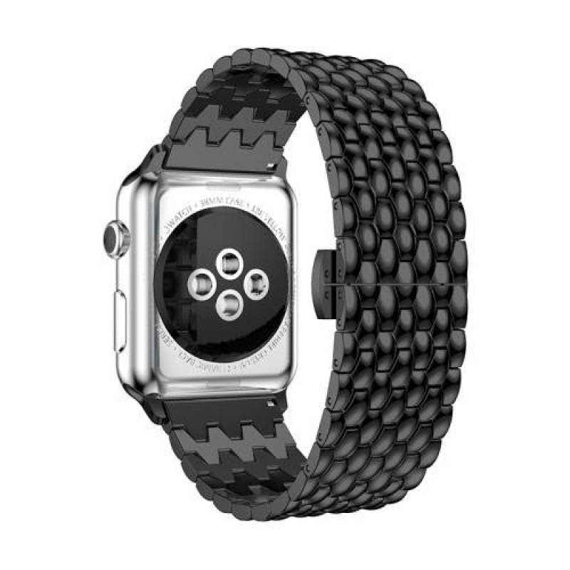 Natty elegantný oceľový remienok na Apple Watch 38mm - čierny