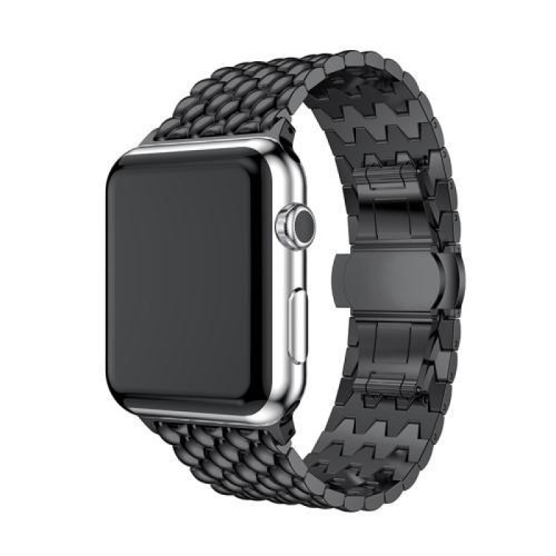 Natty elegantný oceľový remienok na Apple Watch 38mm - čierny