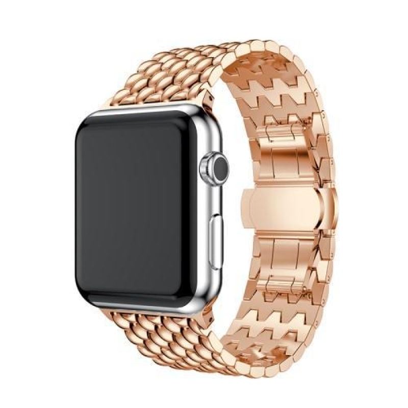 Natty elegantný oceľový remienok na Apple Watch 38mm - Rosegold