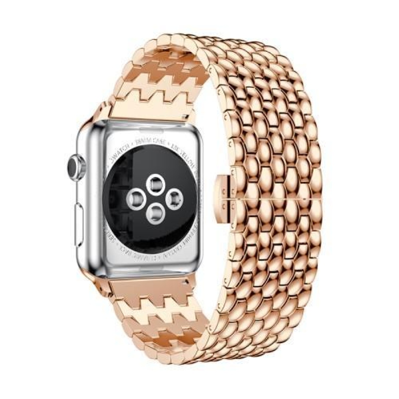 Natty elegantný oceľový remienok na Apple Watch 38mm - Rosegold