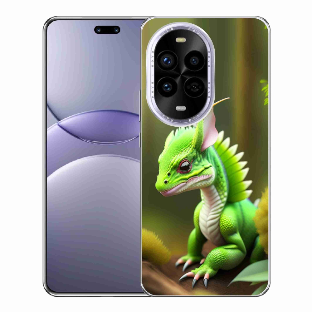 Gélový kryt mmCase na Huawei Nova 13 Pro 5G - zelený dráčik