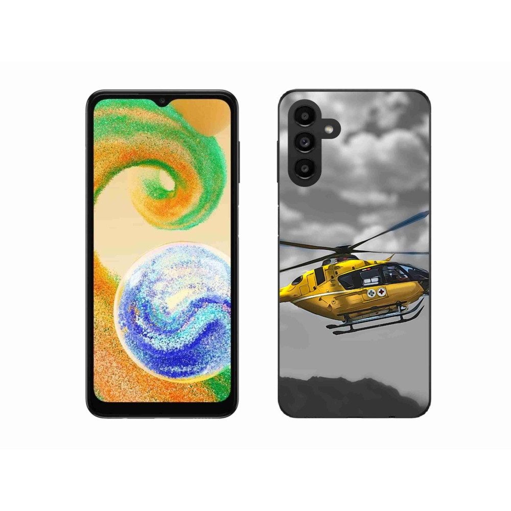 Gélový kryt mmCase na Samsung Galaxy A04s (164.7x76.7x9.1mm) - žltá helikoptéra