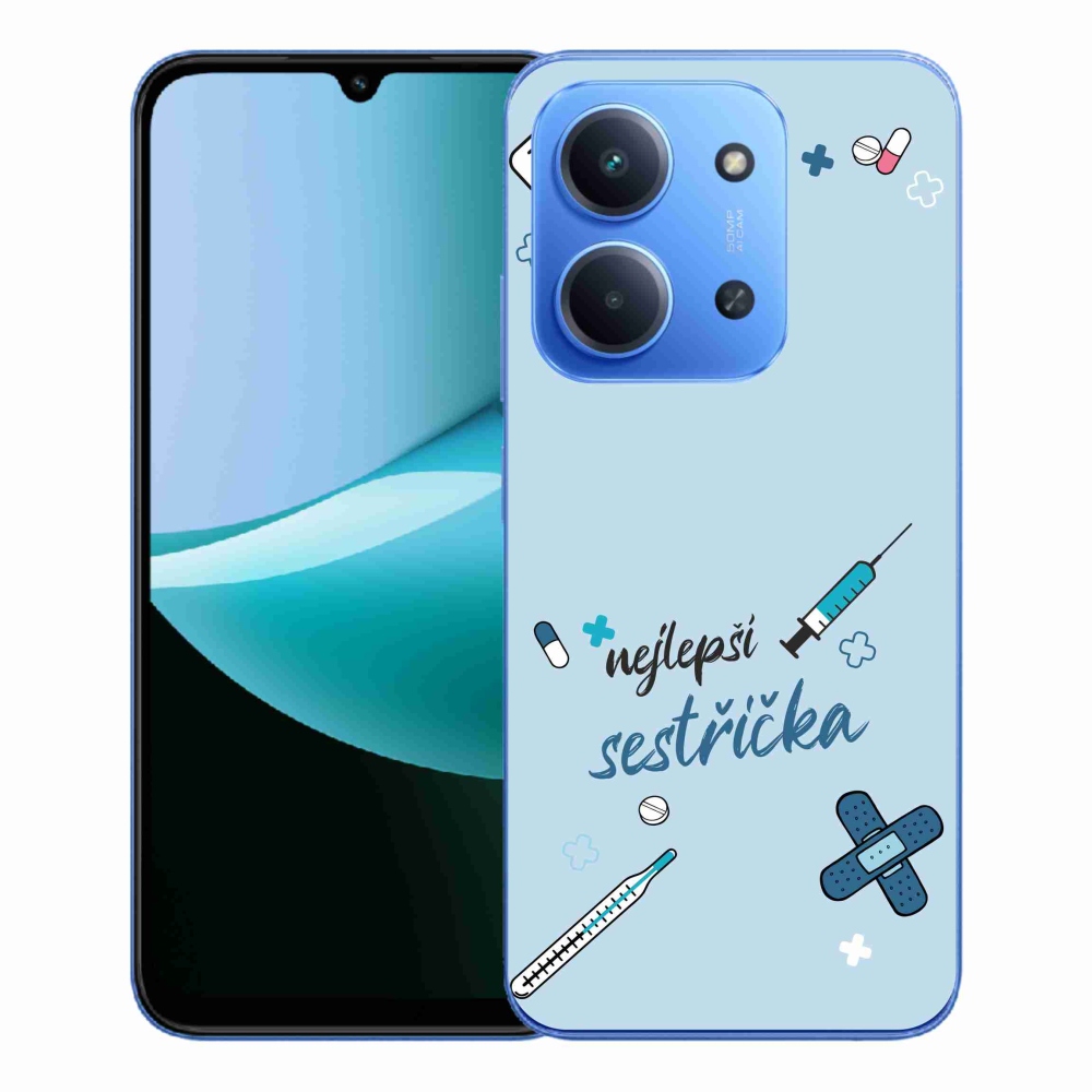 Gélový kryt mmCase na Xiaomi Redmi 15C 4G/5G (173mm) - najlepšia sestrička modré pozadie