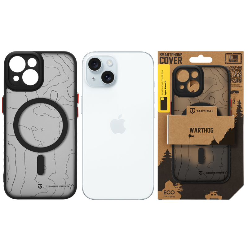 Tactical MagForce Warthog – puzdro pre Apple iPhone 15 v farbe Asphalt