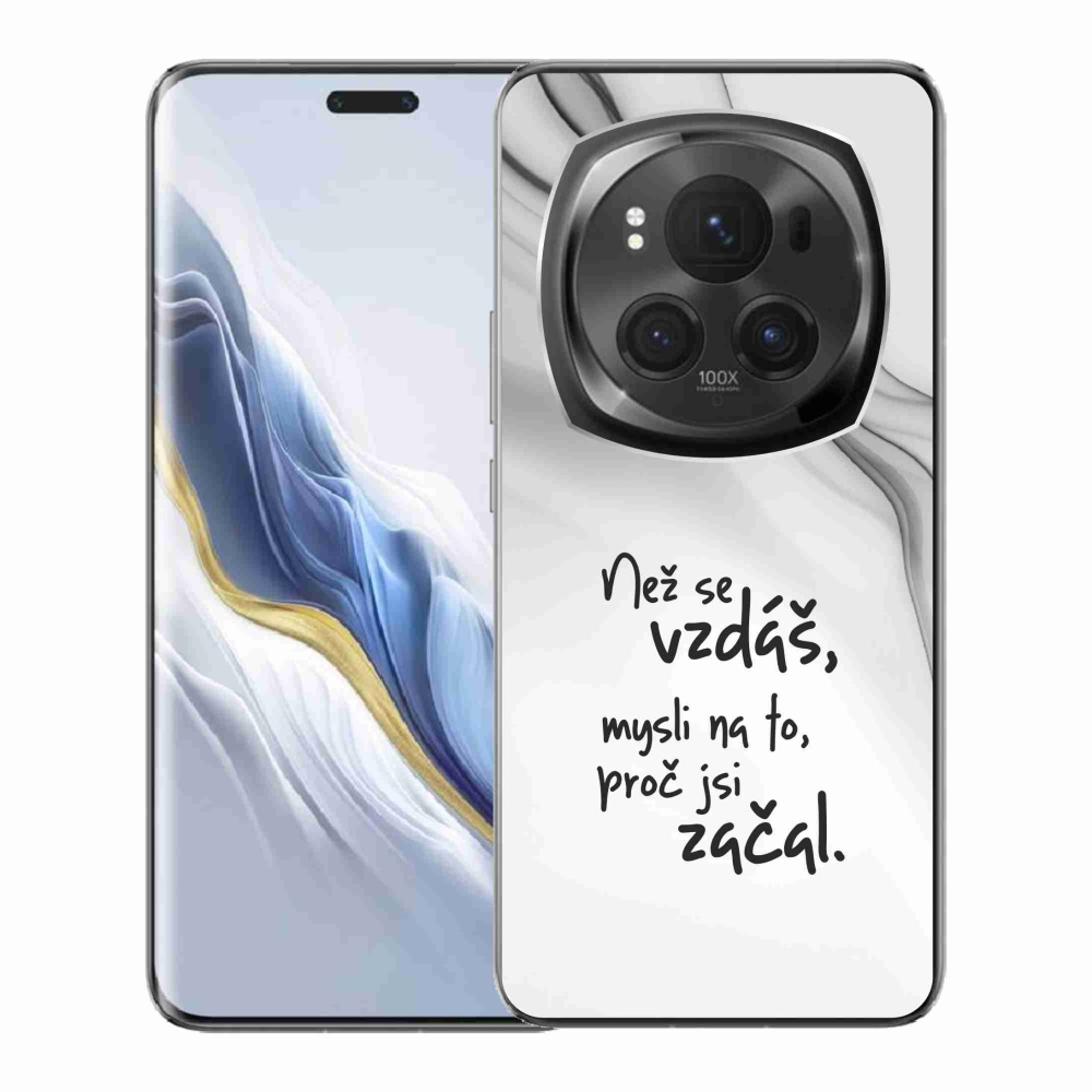 Gélový kryt mmCase na Honor Magic 6 Pro 5G - citát 2 biele pozadie