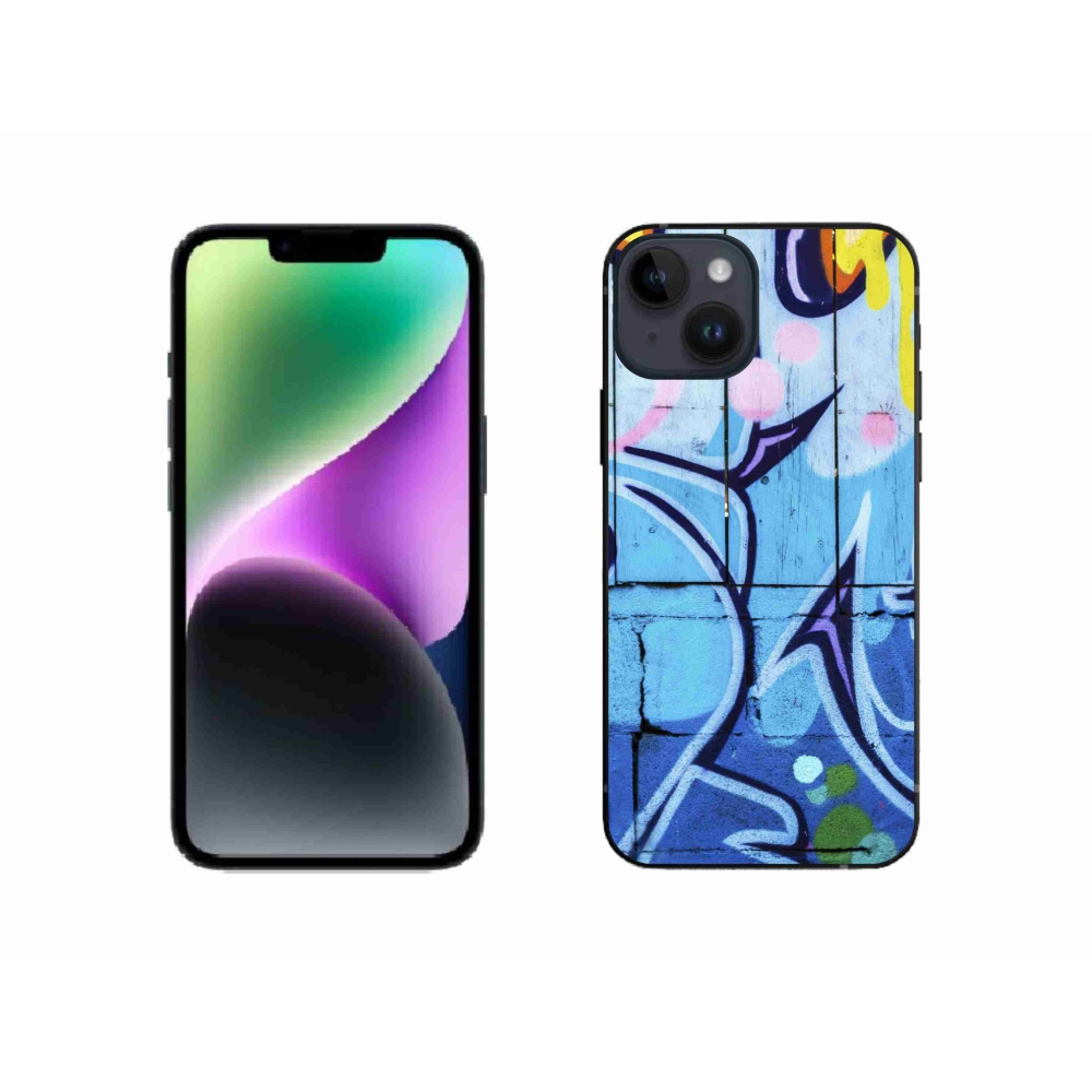 Gélový kryt mmCase na iPhone 14 - graffiti