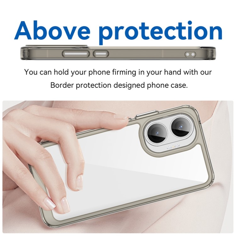 Gélový obal s pevným chrbtom na Xiaomi Poco F7 5G - šedý