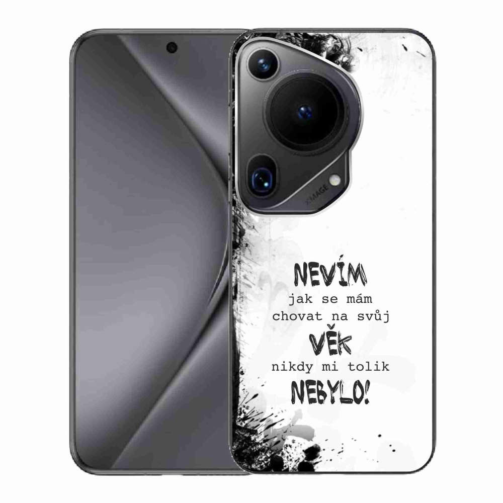 Gélový kryt mmCase na Huawei Pura 70 Ultra - vtipný text 14 biele pozadie