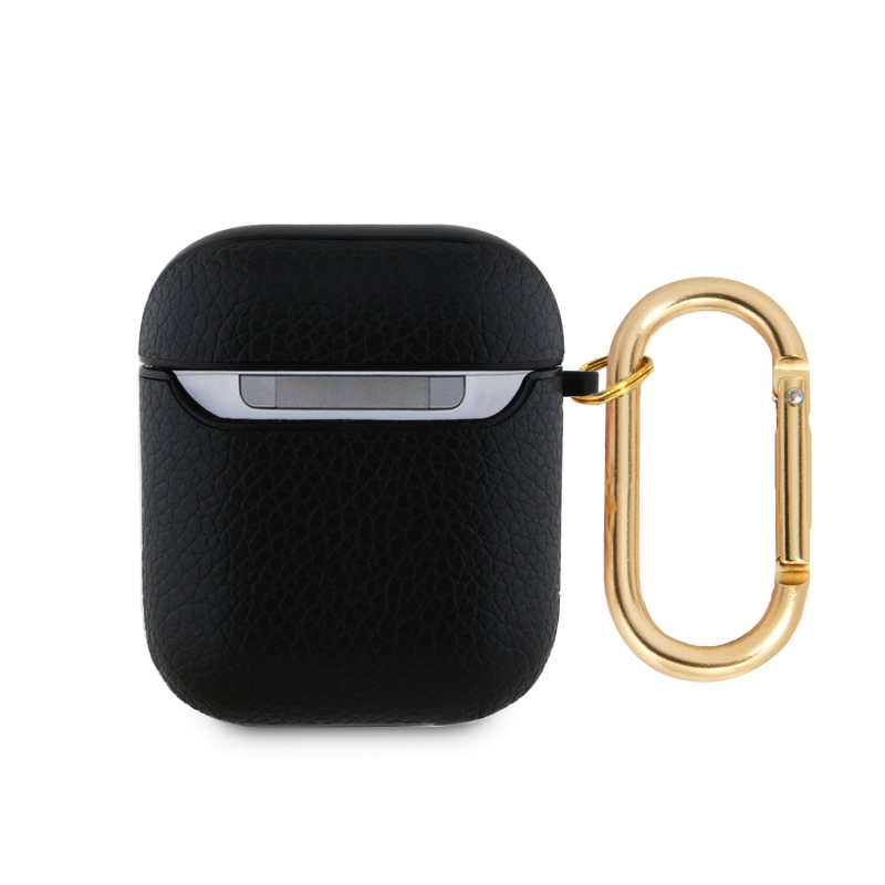 Puzdro Guess PU Grained Classic Logo pre AirPods 1/2 Black