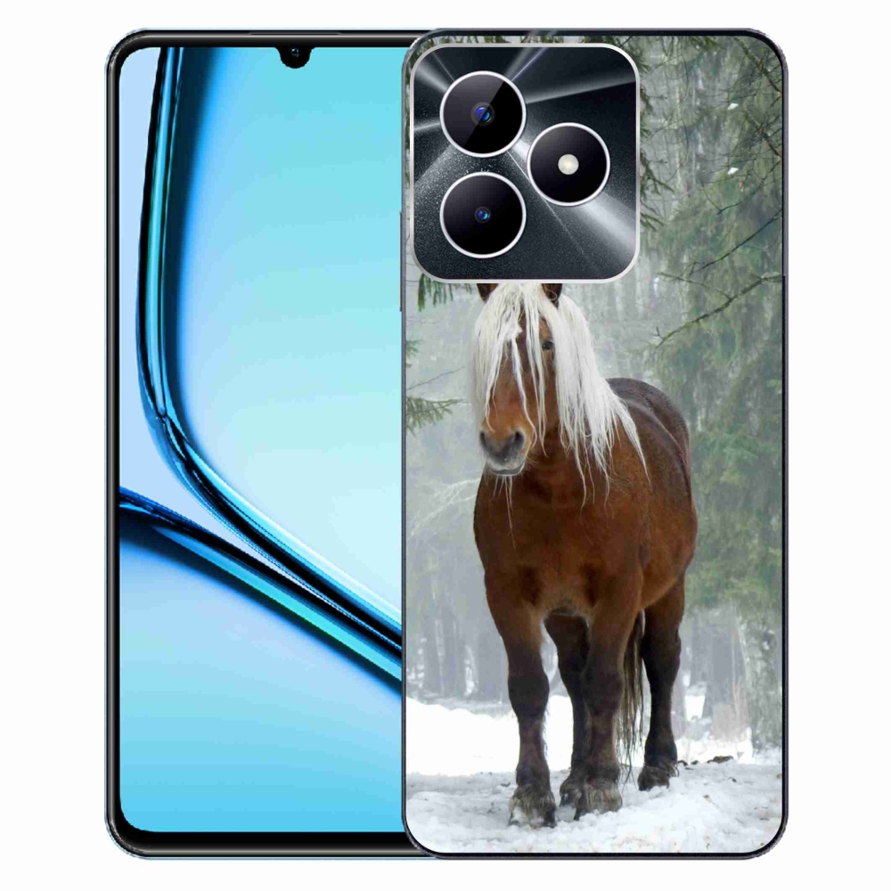 Gélový obal mmCase na Realme Note 50 - kôň v lese