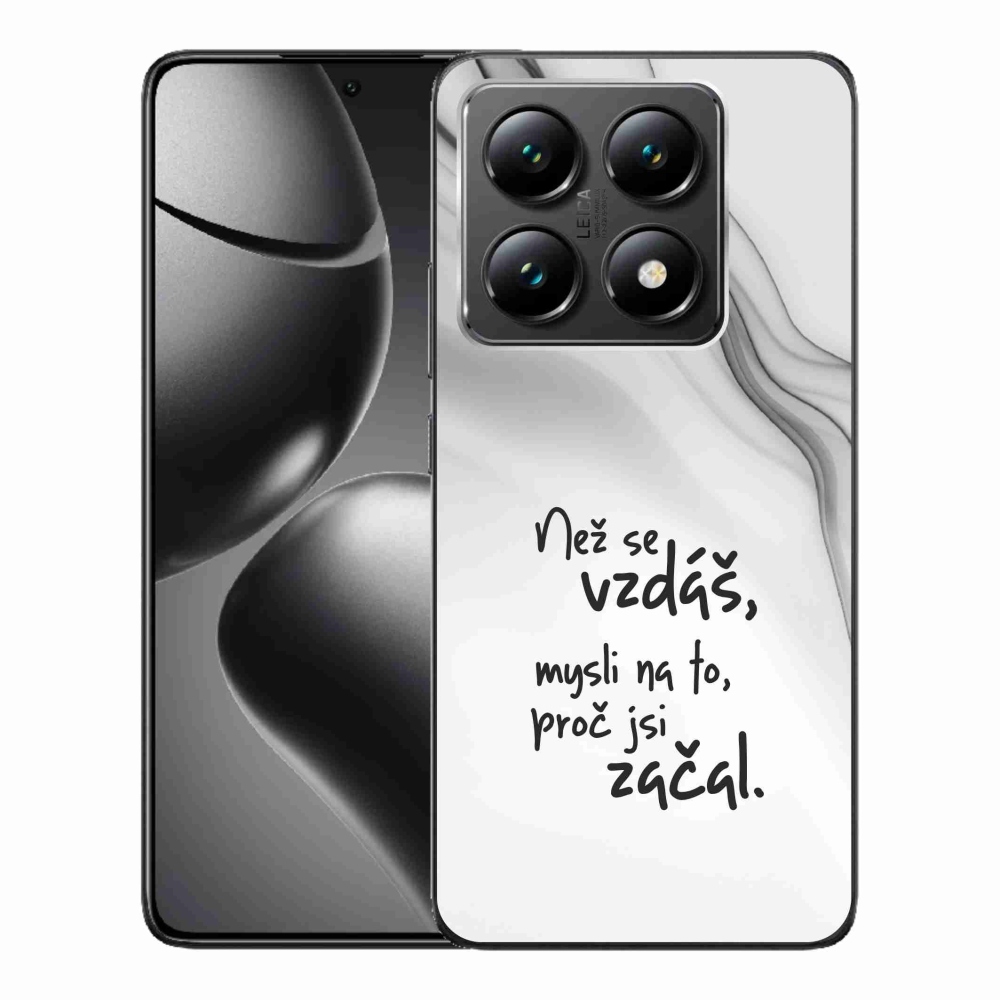 Gélový kryt mmCase na Xiaomi 14T - citát 2 biele pozadie