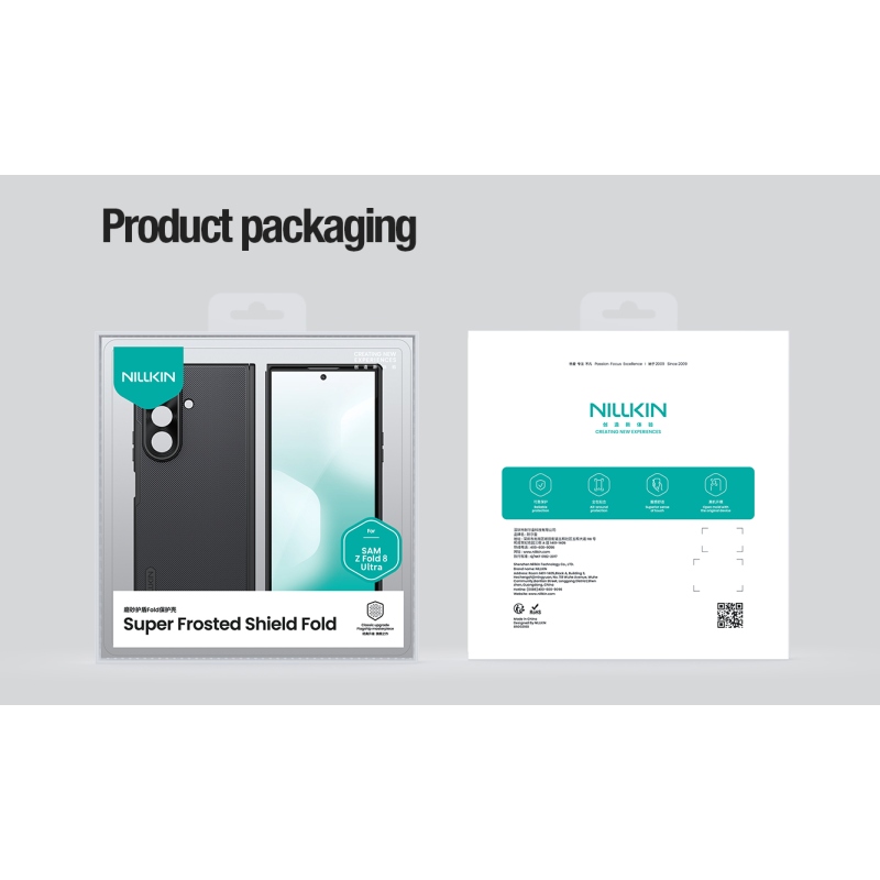 Nillkin Super Frosted FOLD Magnetic zadný kryt pre Samsung Galaxy Z Fold 8 Ultra Transparent Black