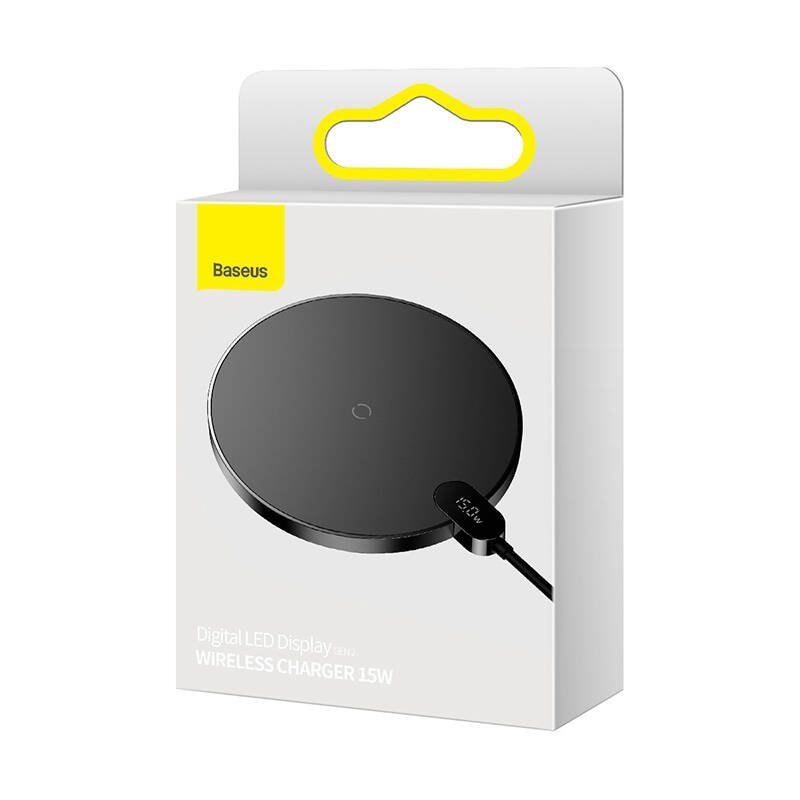 Baseus Digital LED Displej Gen 2 Bezdrôtová Nabíjačka 15W Black