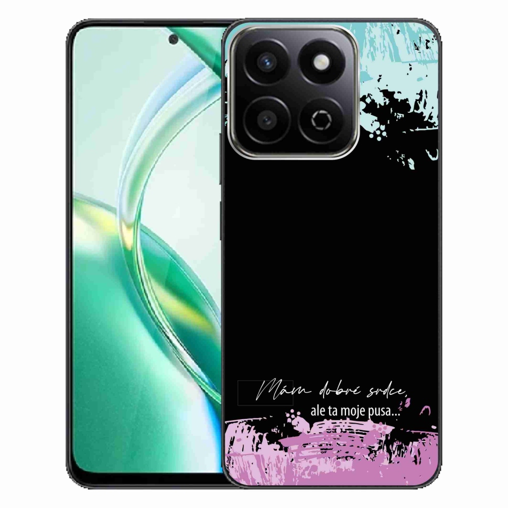 Gélový kryt mmCase na Honor 200 Smart 5G - vtipný text 3 čierne pozadie