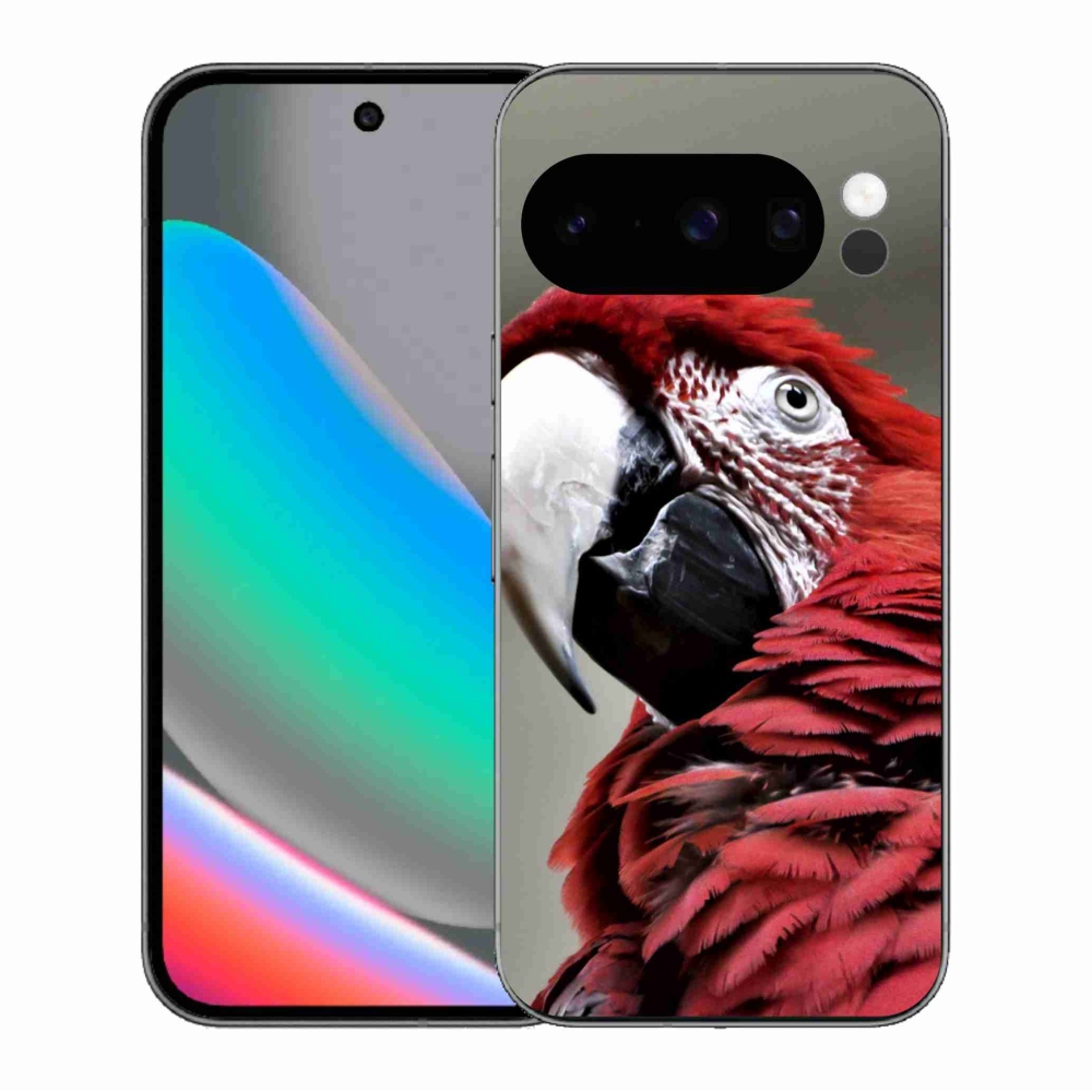 Gélový kryt mmCase na Google Pixel 10 Pro - papagáj ara červený