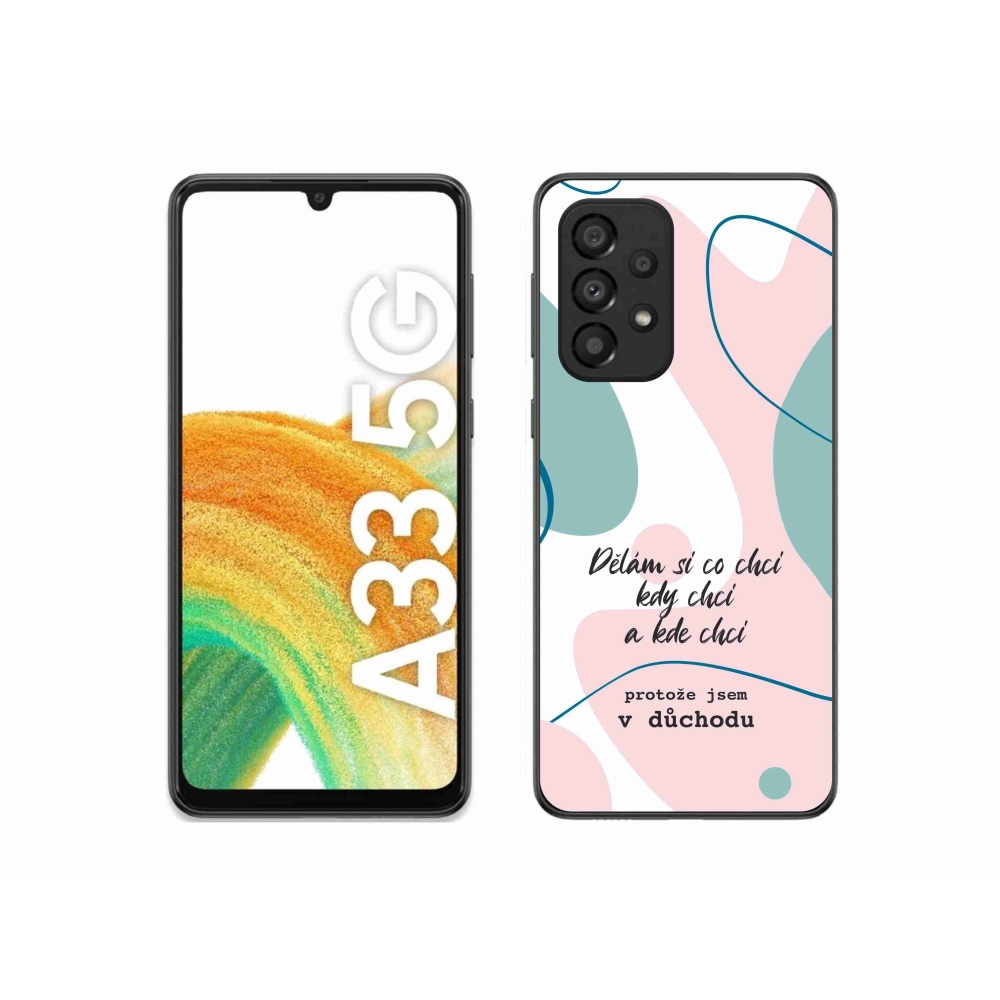 Gélový kryt mmCase na Samsung Galaxy A33 5G - vtipný text 10 biele pozadie