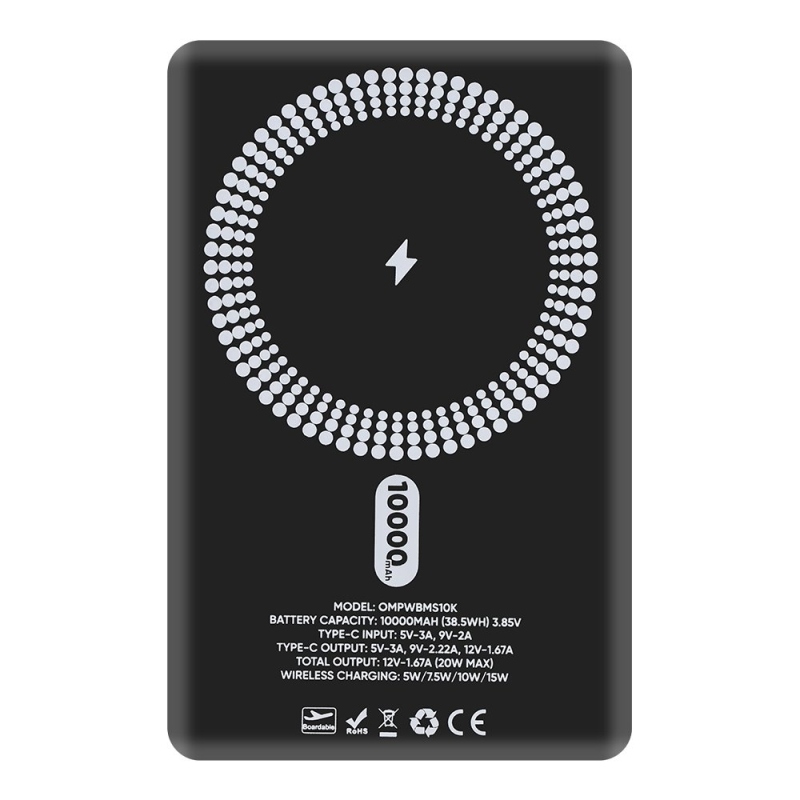 OBAL:ME MagNetix Powerbanka 10000mAh čierna
