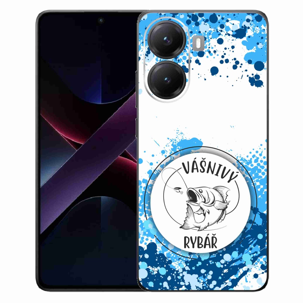 Gélový kryt mmCase na Xiaomi Poco X7 Pro 5G - vášnivý rybár biele pozadie
