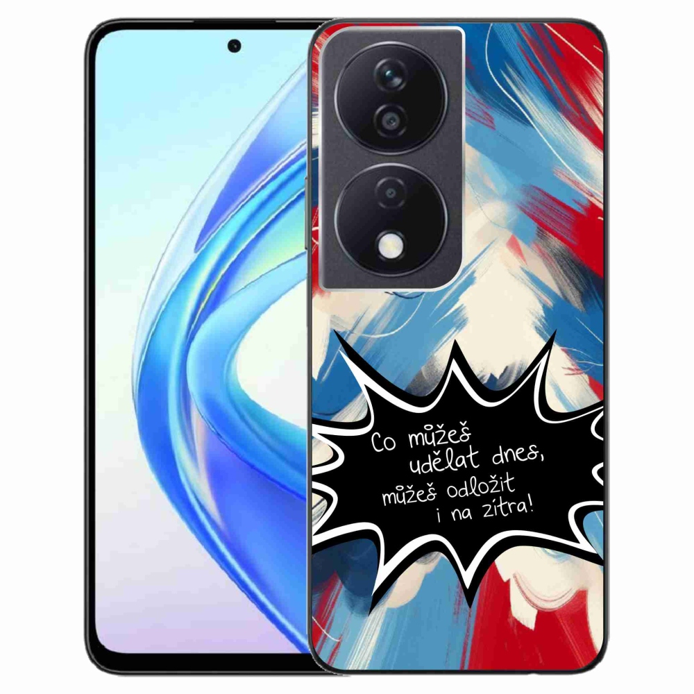 Gélový kryt mmCase na Honor X7b/Honor 90 Smart - vtipný text 9 čierne pozadie