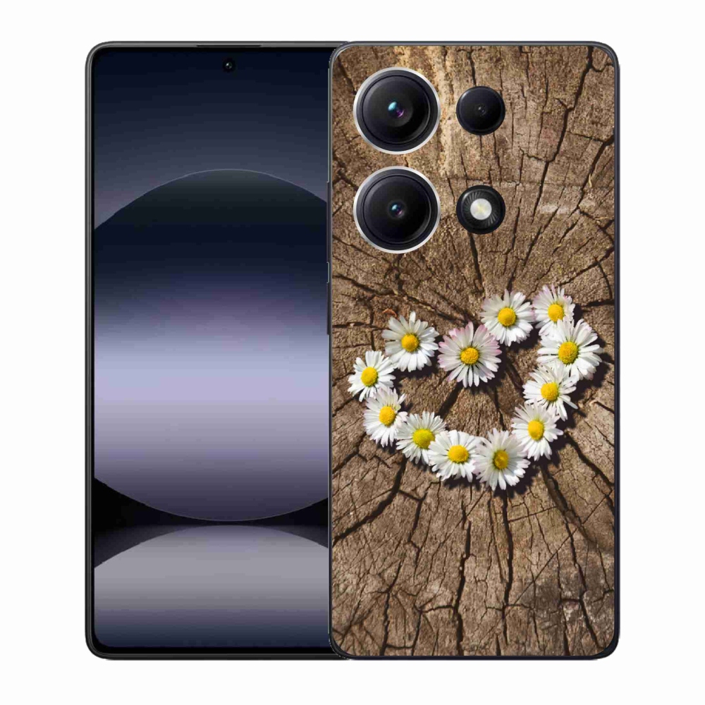 Gélový kryt mmCase na Xiaomi Redmi Note 14S - srdce z margaréty