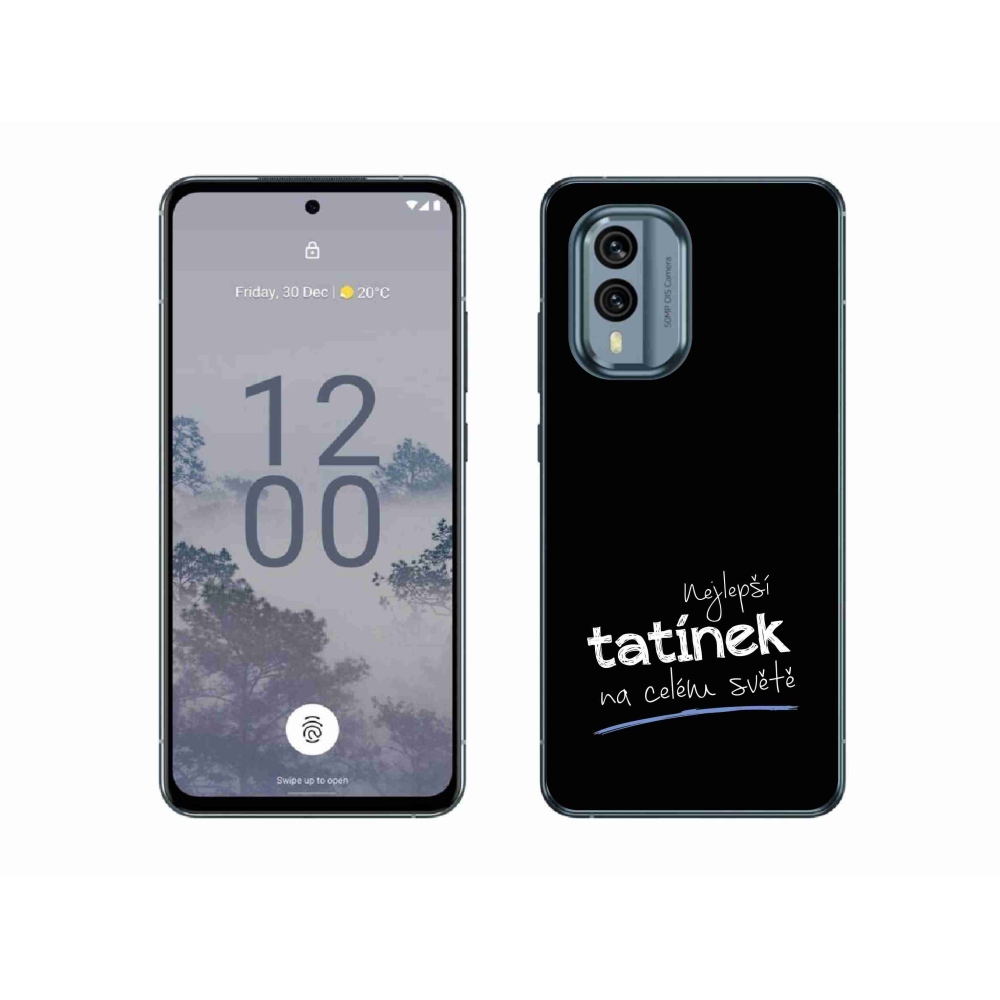 Gélový kryt mmCase na Nokia X30 5G - najlepší otecko 4 čierne pozadie